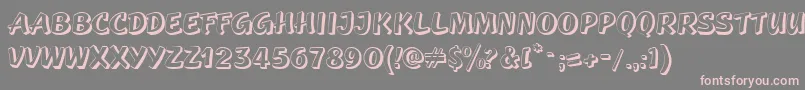 GeckoverticalRegular Font – Pink Fonts on Gray Background