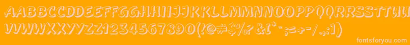 More about GeckoverticalRegular Font GeckoverticalRegular Font – Pink Fonts on Orange Background