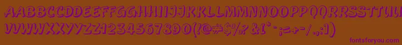 Шрифт GeckoverticalRegular – фиолетовые шрифты на коричневом фоне