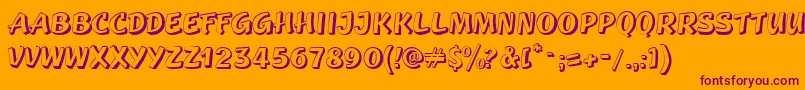 GeckoverticalRegular Font – Purple Fonts on Orange Background