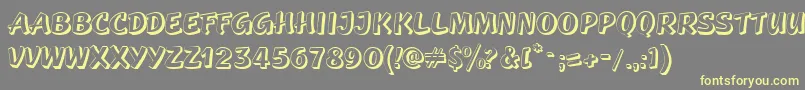 GeckoverticalRegular Font – Yellow Fonts on Gray Background