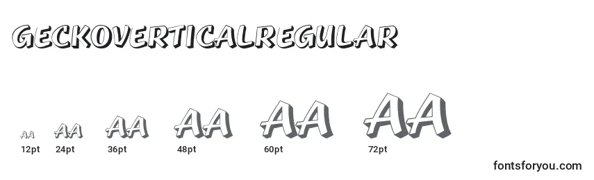 GeckoverticalRegular Font Sizes