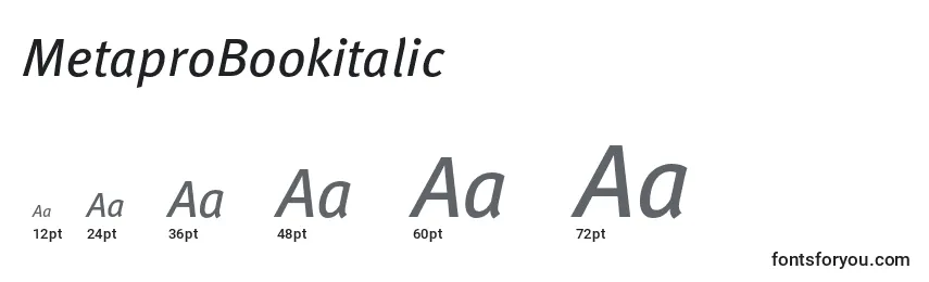 MetaproBookitalic Font Sizes