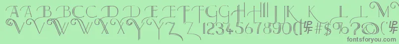 Larkin Font – Gray Fonts on Green Background