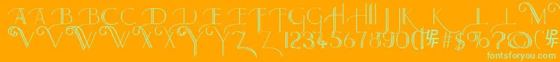 Larkin Font – Green Fonts on Orange Background