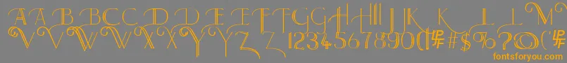 Larkin Font – Orange Fonts on Gray Background