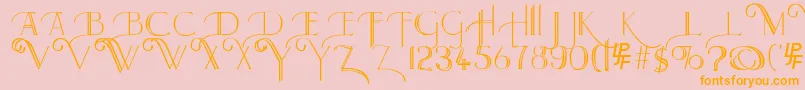 Larkin Font – Orange Fonts on Pink Background