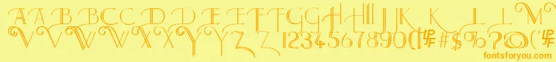 Larkin Font – Orange Fonts on Yellow Background