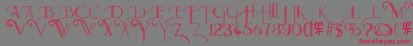 Larkin Font – Red Fonts on Gray Background