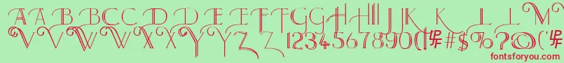 Larkin Font – Red Fonts on Green Background