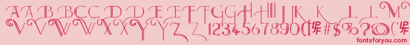 Larkin Font – Red Fonts on Pink Background