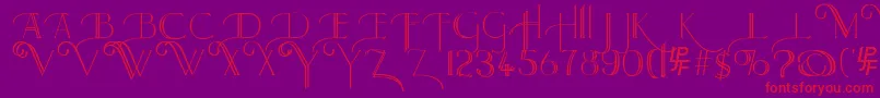 Larkin Font – Red Fonts on Purple Background