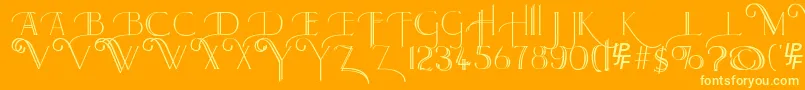 Larkin Font – Yellow Fonts on Orange Background