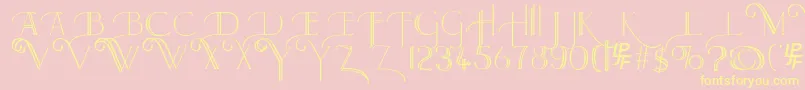 Larkin Font – Yellow Fonts on Pink Background