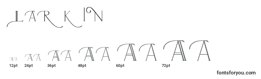 Larkin Font Sizes