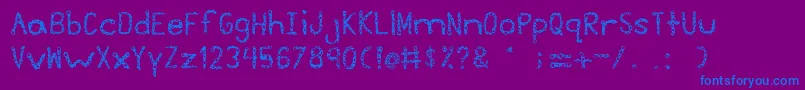 Шрифт Suds – синие шрифты на фиолетовом фоне