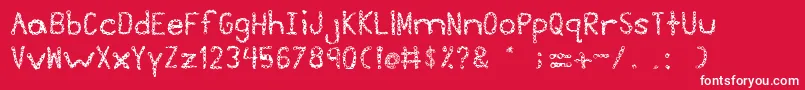 Suds Font – White Fonts on Red Background
