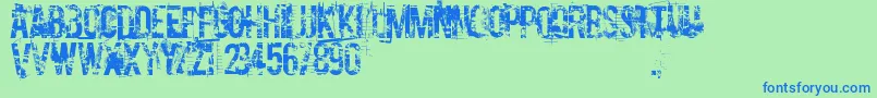 CocaineNosejob Font – Blue Fonts on Green Background