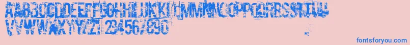 CocaineNosejob Font – Blue Fonts on Pink Background