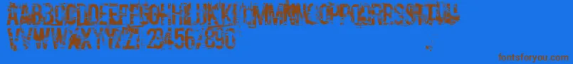 CocaineNosejob Font – Brown Fonts on Blue Background