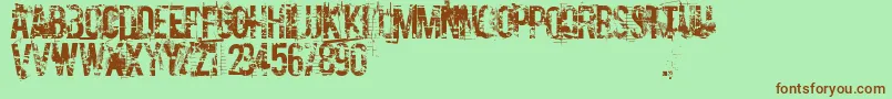 CocaineNosejob Font – Brown Fonts on Green Background