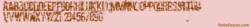 CocaineNosejob Font – Brown Fonts on Pink Background