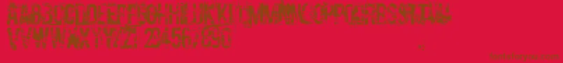 CocaineNosejob Font – Brown Fonts on Red Background