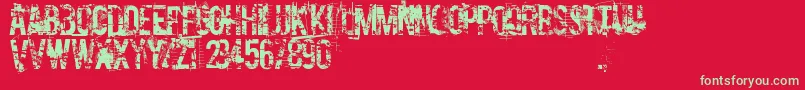 CocaineNosejob Font – Green Fonts on Red Background