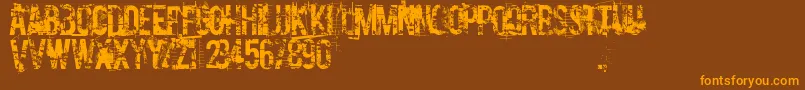 CocaineNosejob Font – Orange Fonts on Brown Background