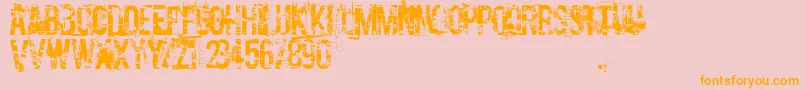 CocaineNosejob Font – Orange Fonts on Pink Background