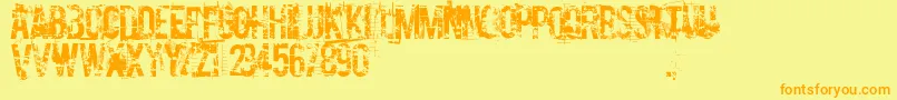 CocaineNosejob Font – Orange Fonts on Yellow Background