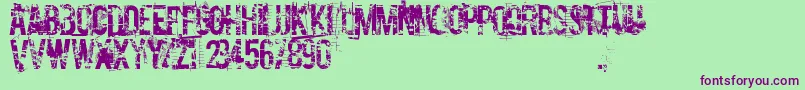 CocaineNosejob Font – Purple Fonts on Green Background