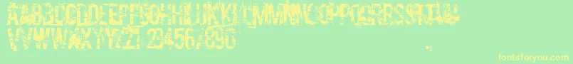 CocaineNosejob Font – Yellow Fonts on Green Background