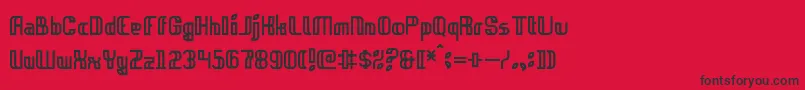 FielddayRegular Font – Black Fonts on Red Background