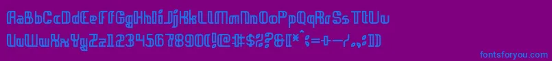 FielddayRegular Font – Blue Fonts on Purple Background