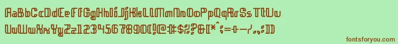 Шрифт FielddayRegular – коричневые шрифты на зелёном фоне