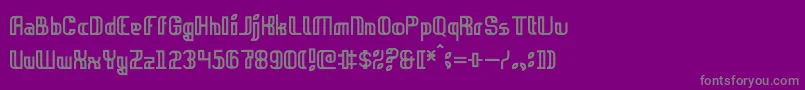 フォントFielddayRegular – 紫の背景に灰色の文字