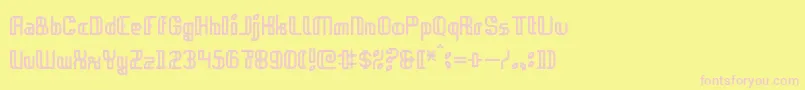 FielddayRegular Font – Pink Fonts on Yellow Background