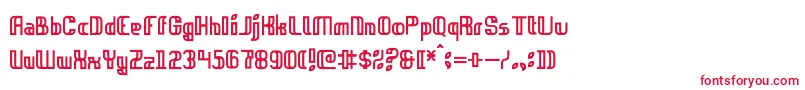 フォントFielddayRegular – 白い背景に赤い文字