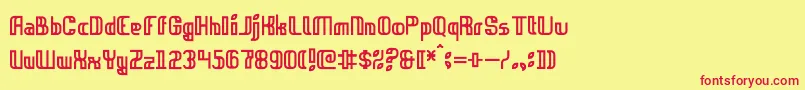 FielddayRegular Font – Red Fonts on Yellow Background