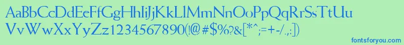 More about Yardstick Font Yardstick Font – Blue Fonts on Green Background