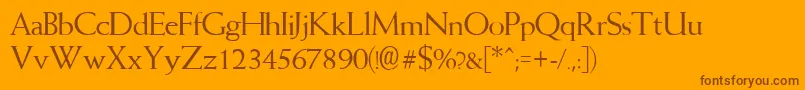 Yardstick Font – Brown Fonts on Orange Background