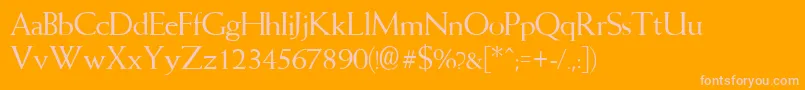 Yardstick Font – Pink Fonts on Orange Background
