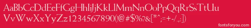 Yardstick Font – Pink Fonts on Red Background