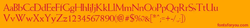 fuente Yardstick – Fuentes Rojas Sobre Fondo Naranja