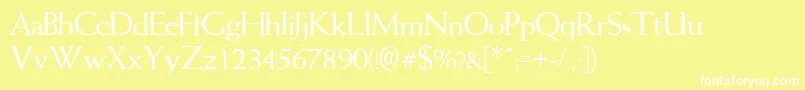 Yardstick Font – White Fonts on Yellow Background