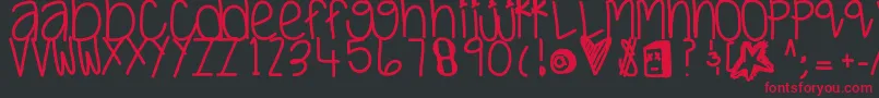 Justwaitandsee Font – Red Fonts on Black Background