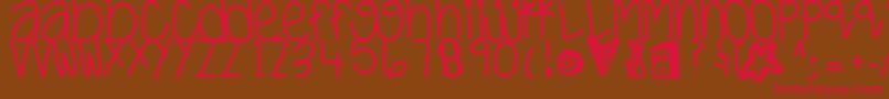 Justwaitandsee Font – Red Fonts on Brown Background