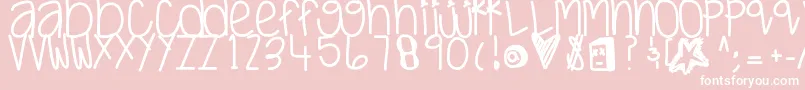 Justwaitandsee Font – White Fonts on Pink Background