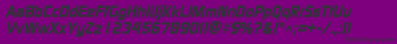 ModaerneheavyItalic Font – Black Fonts on Purple Background